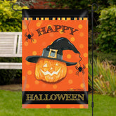 Lofaris Waterproof Magic Pumpkin Halloween Orange Garden Flag